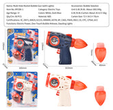 Multi-hole Rocket Bubble Gun with Lights